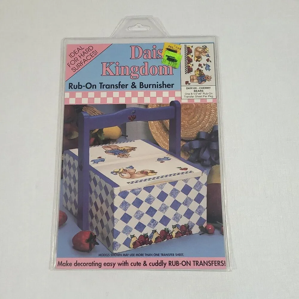 Vtg Daisy Kingdom Lot 14 Fabric Appliques Cut Outs Rub On Transfers 1990s